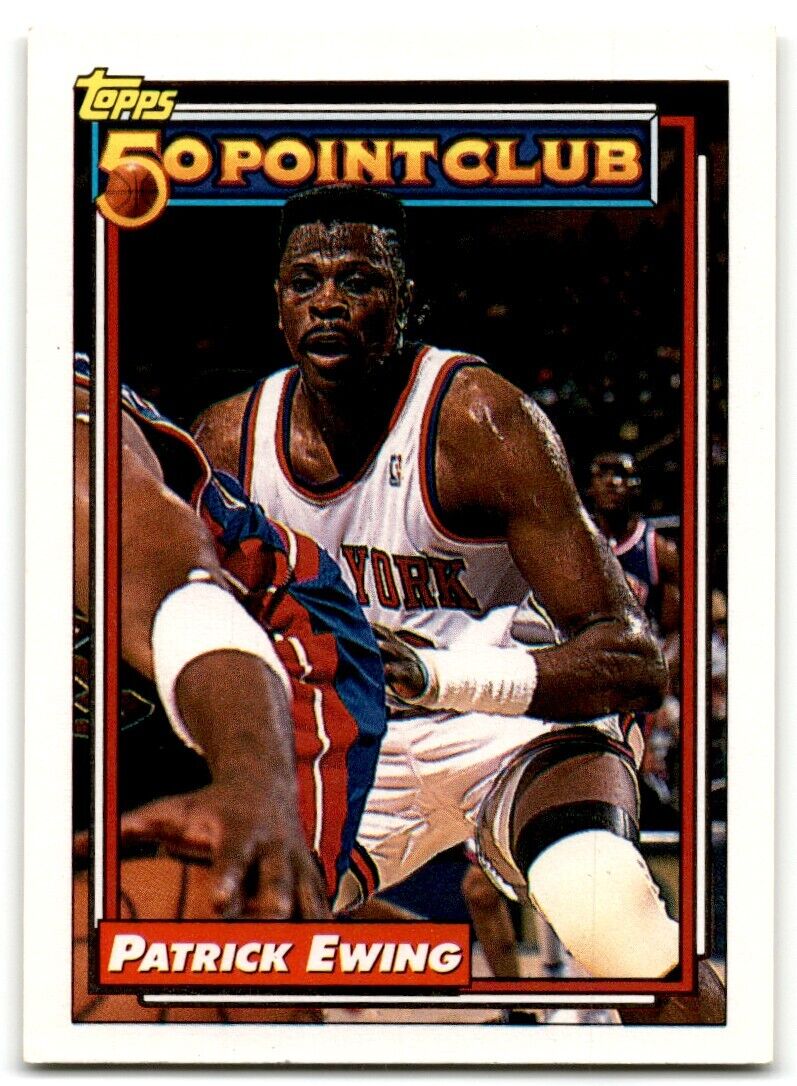 1992-93 Topps 50 points club Patrick Ewing New York Knicks #211