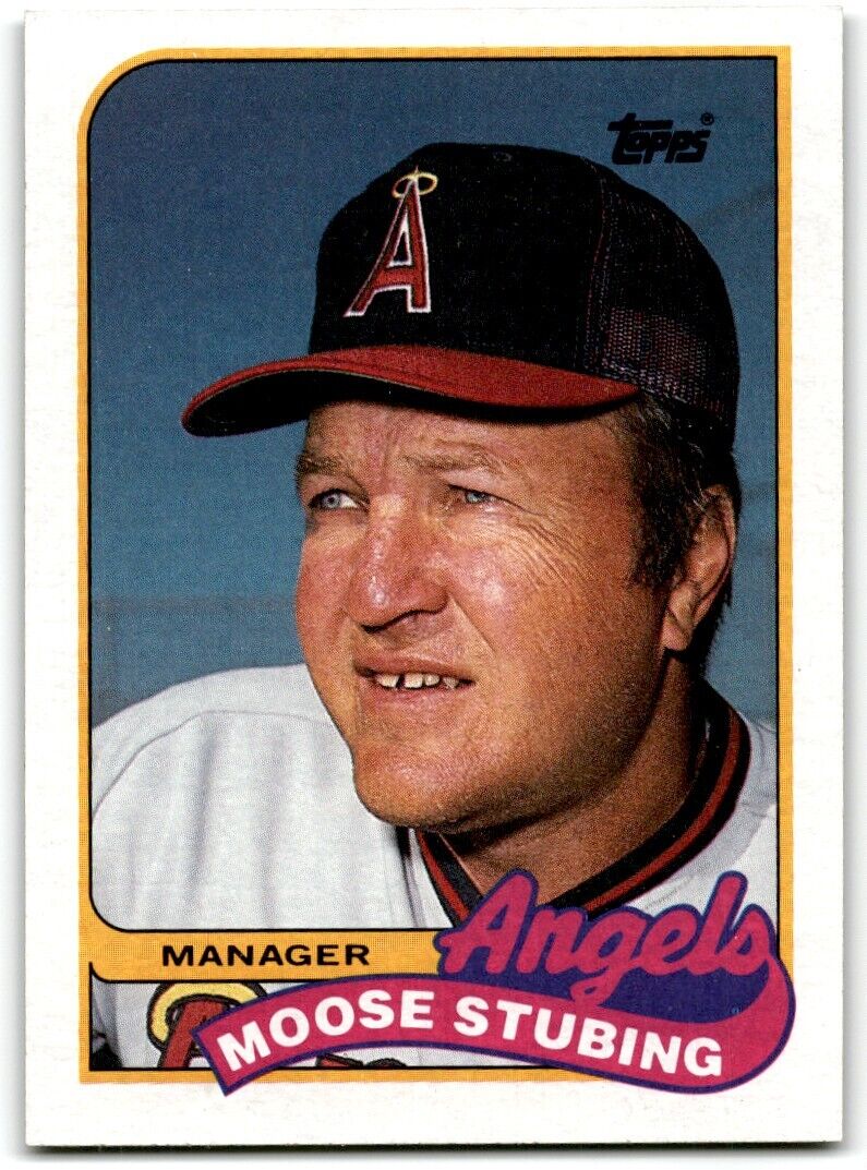 1989 Topps Moose Stubing California Angels #444