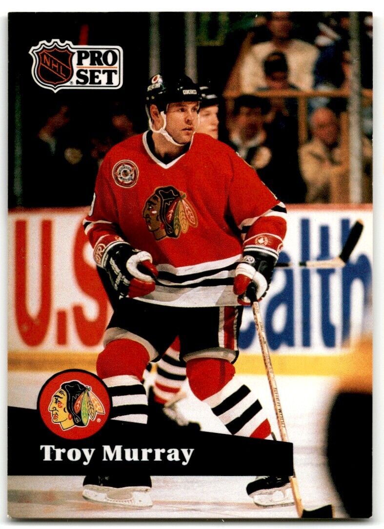 1991-92 Pro Set Troy Murray Chicago Blackhawks #46