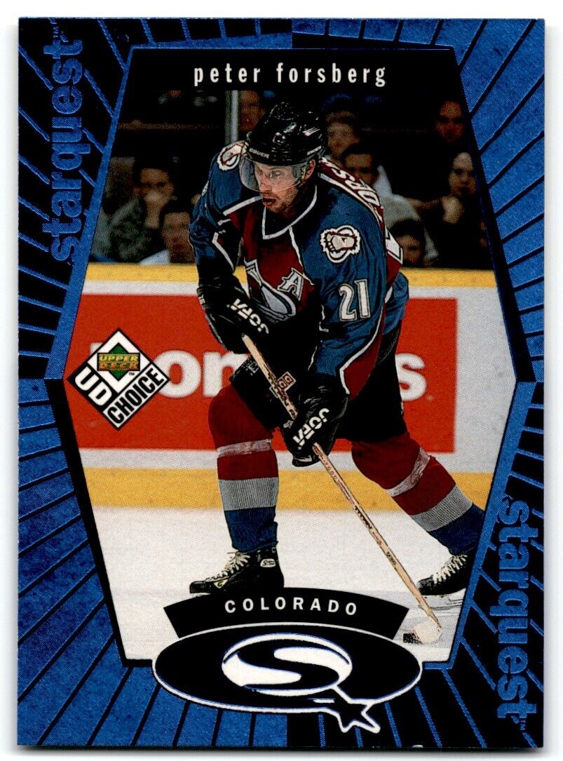 1998-99 UD Choice StarQuest Blue Peter Forsberg Colorado Avalanche #SQ20