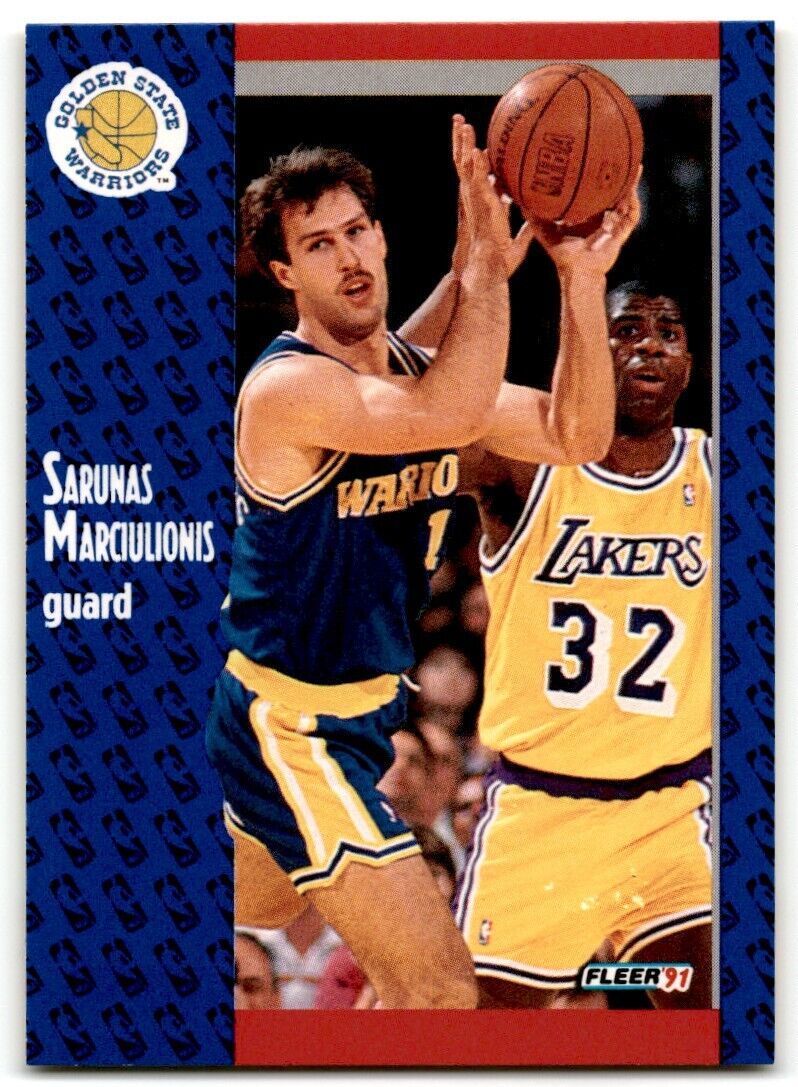 1991-92 Fleer Sarunas Marciulionis Golden State Warriors #68