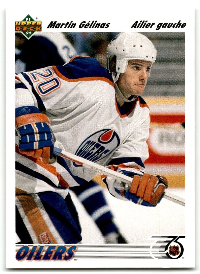 1991-92 Upper Deck French Martin Gelinas Edmonton Oilers #266