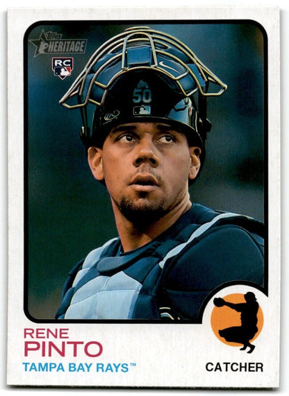 2022 Topps Heritage Rene Pinto Rookie Tampa Bay Rays #667