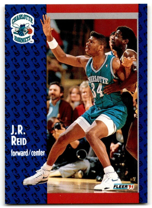 1991-92 Fleer J.R. Reid Charlotte Hornets #24