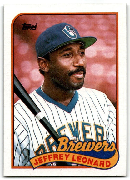 1989 Topps Jeffrey Leonard Milwaukee Brewers #160