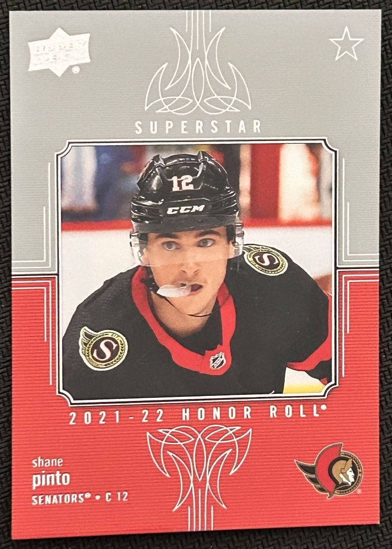 2021-22 Upper Deck Honor Roll Shane Pinto Ottawa Senators #HR-71