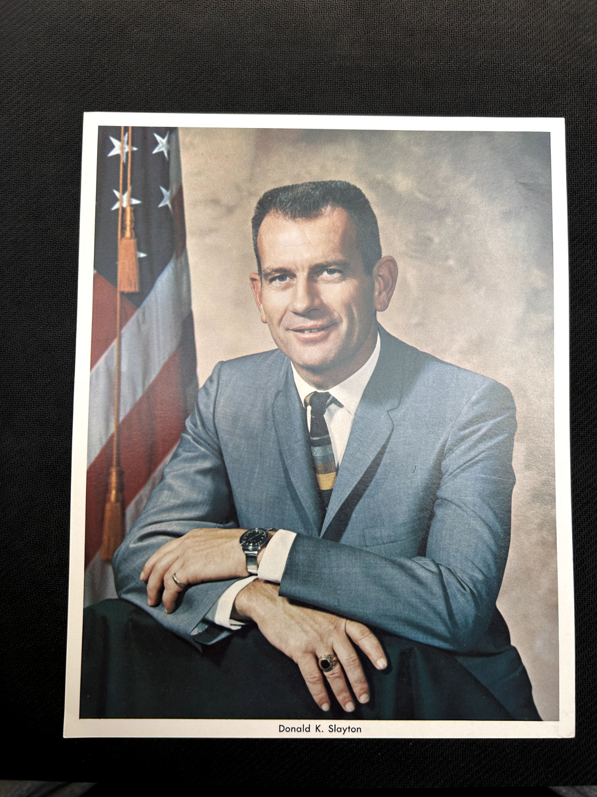 NASA Apollo Soyouz astronaut litho Donald Deke Slayton 8X10 portrait photo