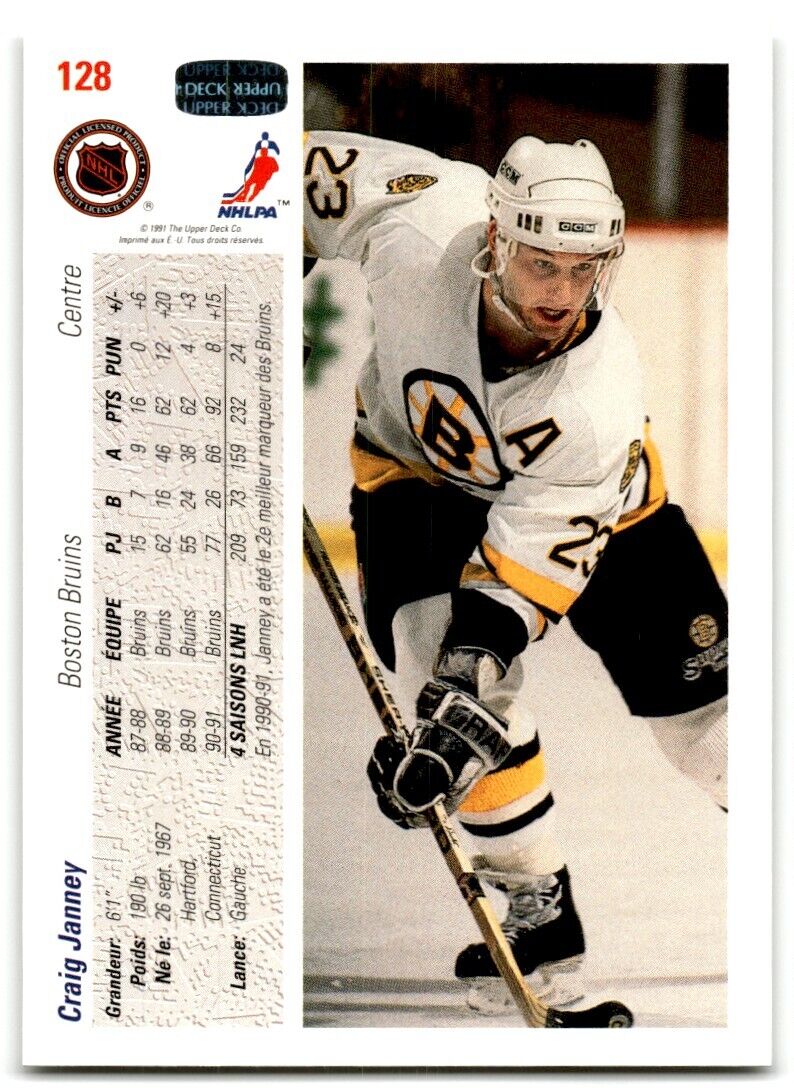 1991-92 Upper Deck Craig Janney Boston Bruins #128