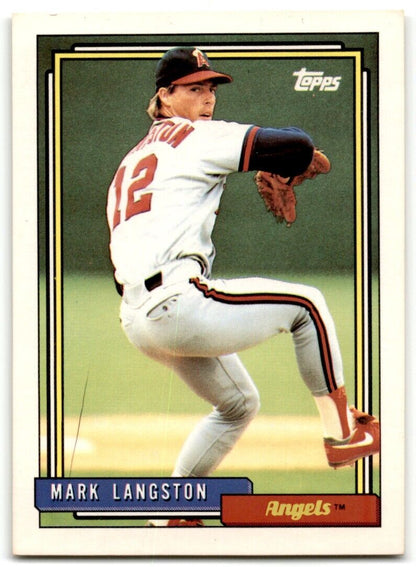 1992 Topps Mark Langston California Angels #165