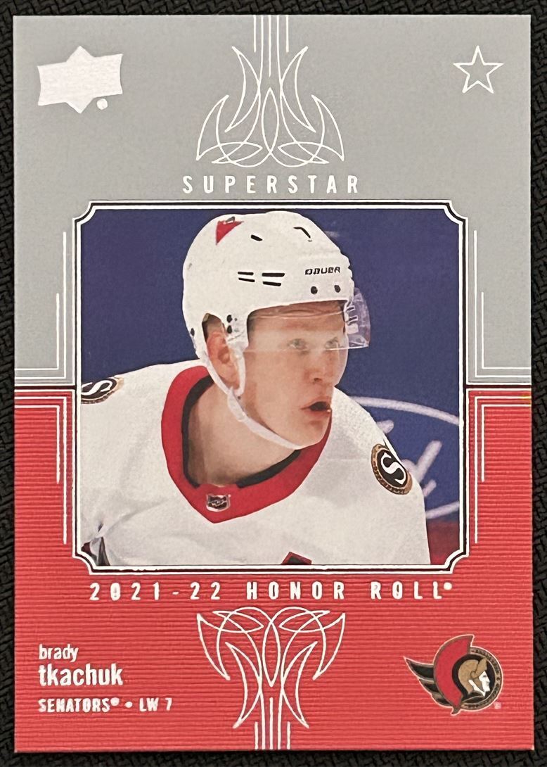 2021-22 Upper Deck Honor Roll Brady Tkachuk Ottawa Senators #HR-47