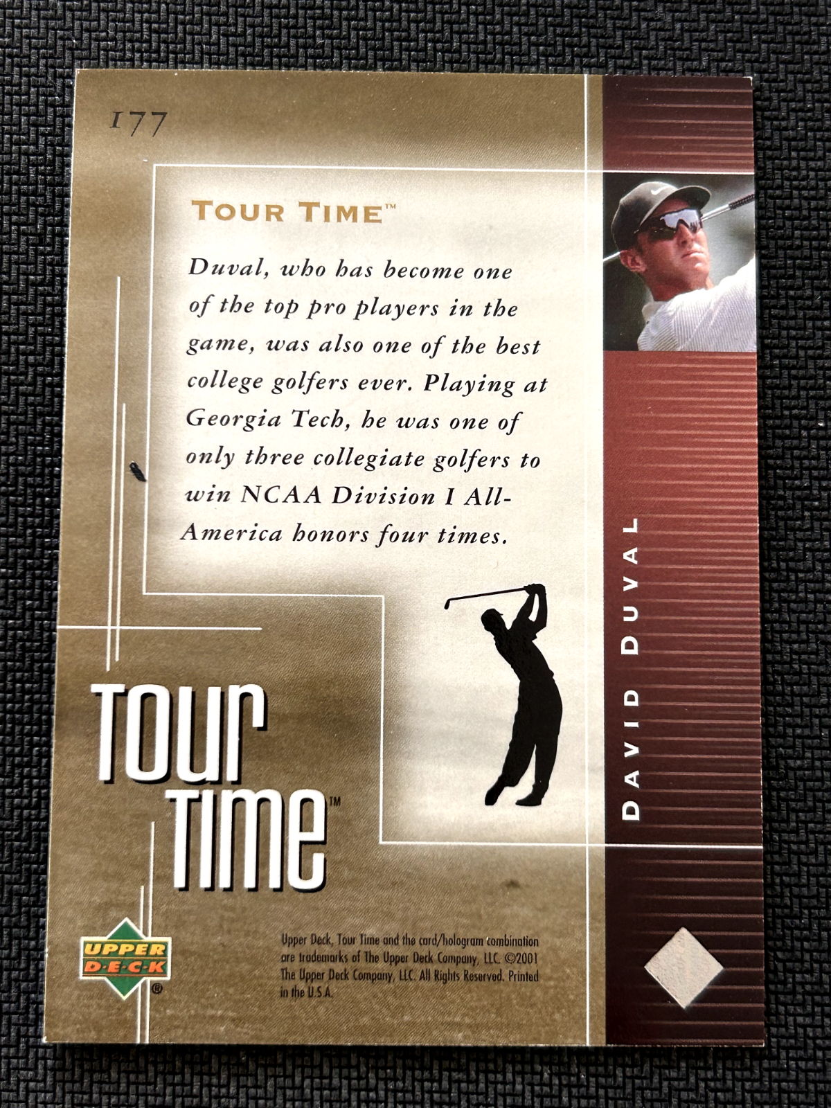 2001 Upper Deck Golf Card #176 David Duval