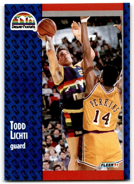 1991-92 Fleer Todd Lichti Denver Nuggets #51