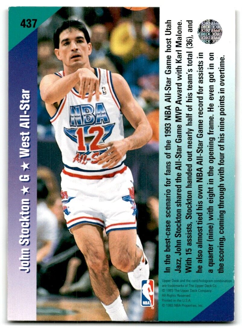 1992-93 Upper Deck John Stockton Utah Jazz #437