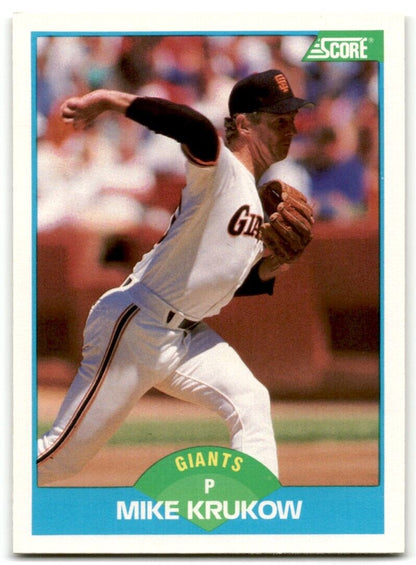 1989 Score Mike Krukow San Francisco Giants #190