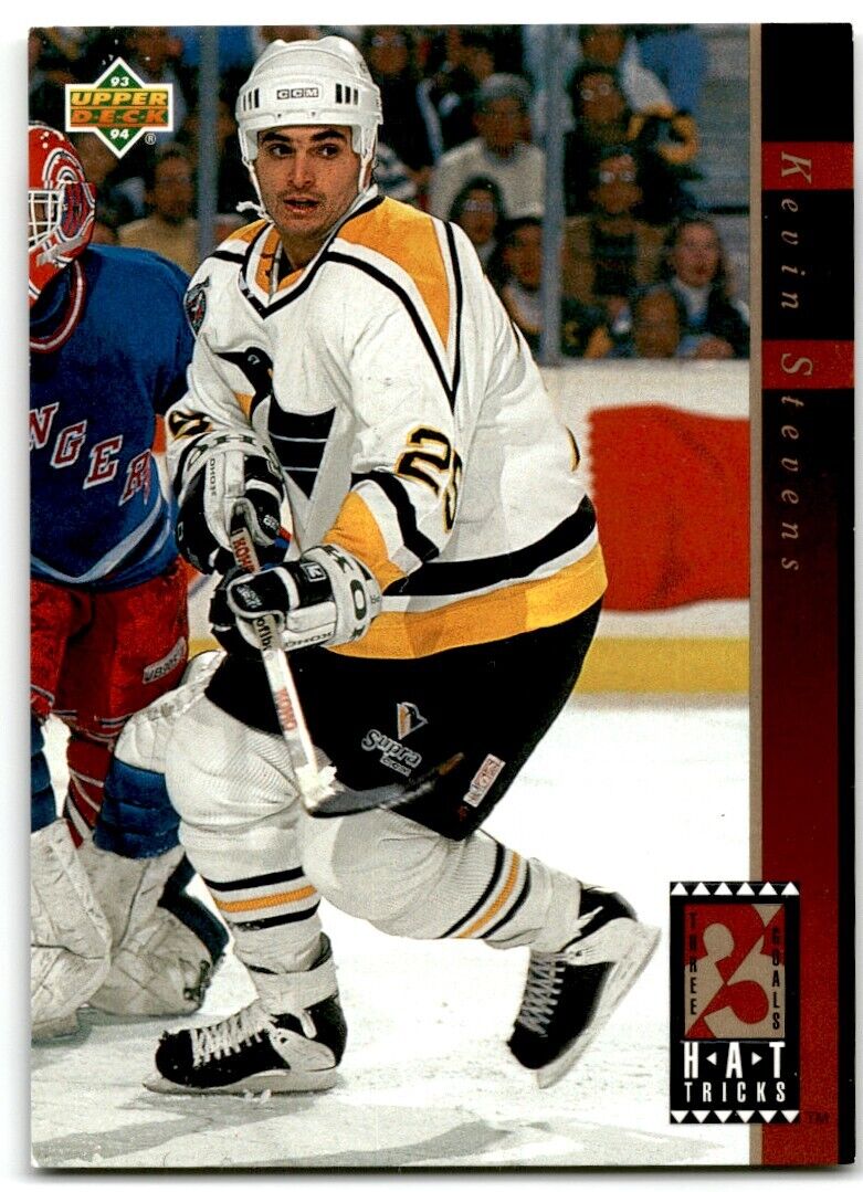 1993-94 Upper Deck Hat Tricks Kevin Stevens Pittsburgh Penguins #HT19