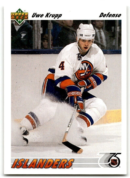 1991-92 Upper Deck Uwe Krupp New York Islanders #540