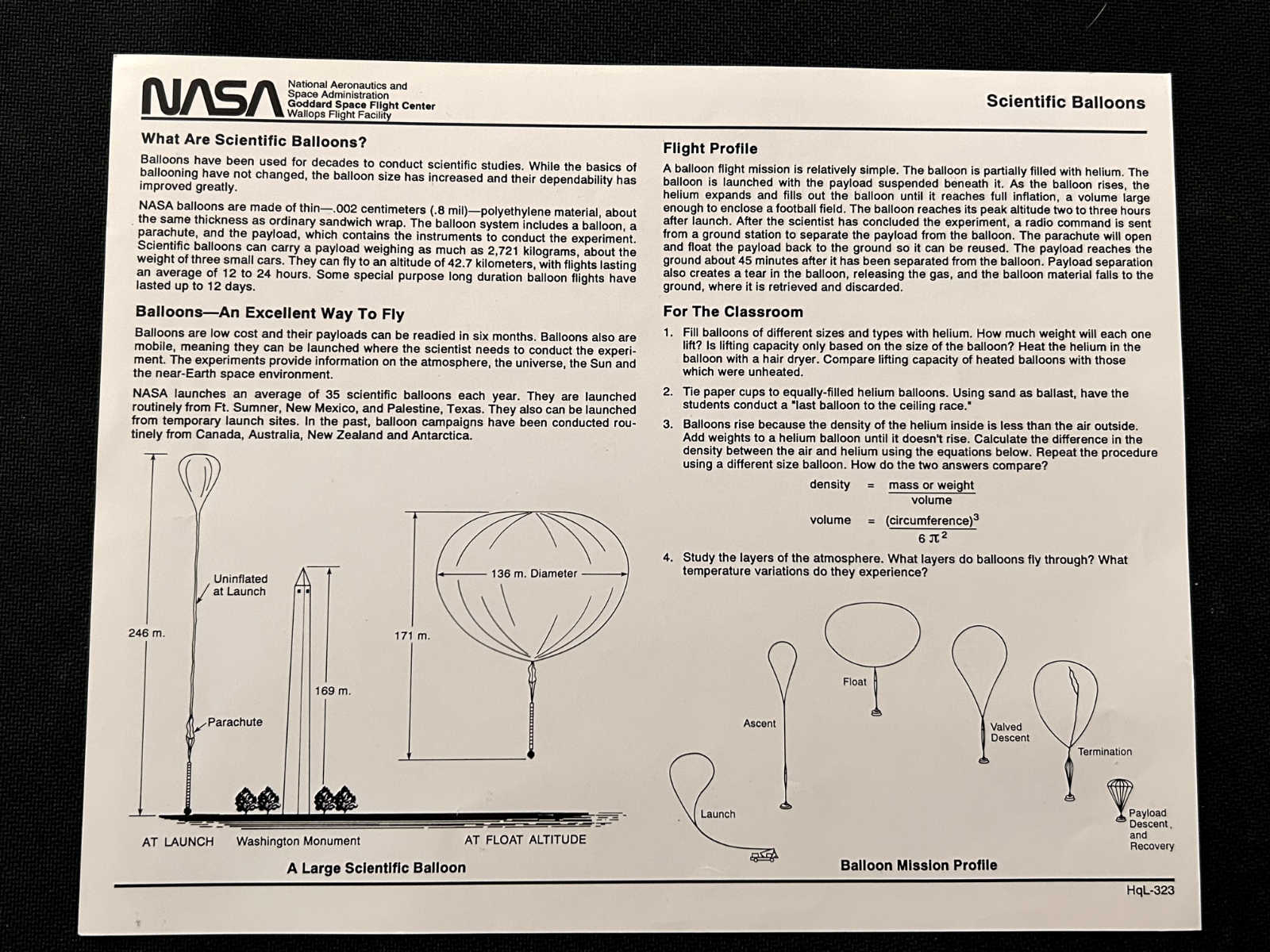 NASA Scientific Balloons 8X10 litho