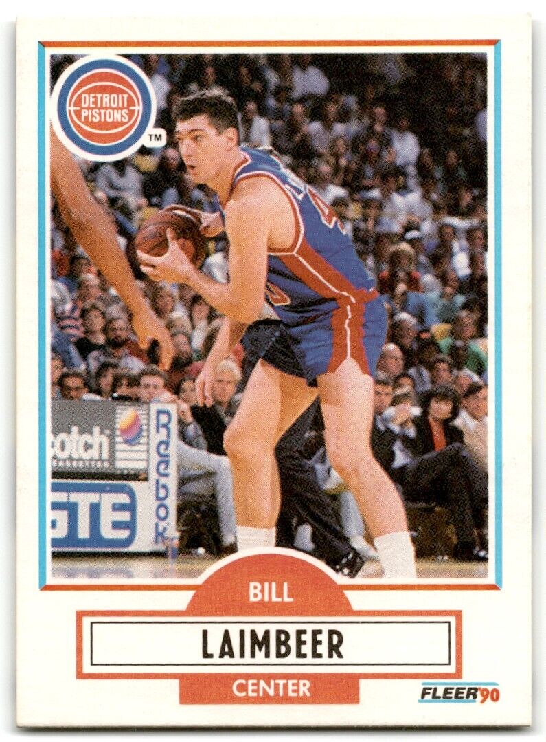 1990-91 Fleer Bill Laimbeer Detroit Pistons #58