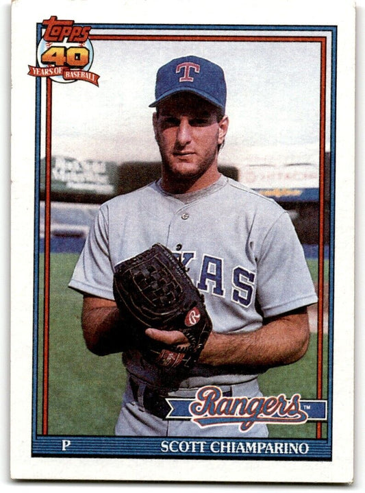 1991 Topps Scott Chiamparino Texas Rangers #676