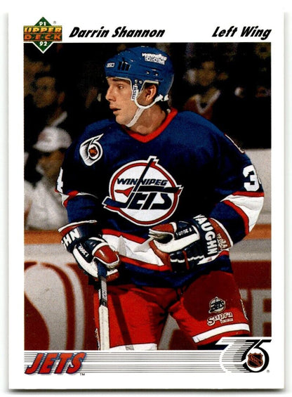 1991-92 Upper Deck Darrin Shannon Winnipeg Jets #581