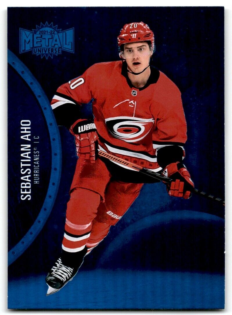 2021-22 Skybox Metal Universe Sebastian Aho Carolina Hurricanes #11