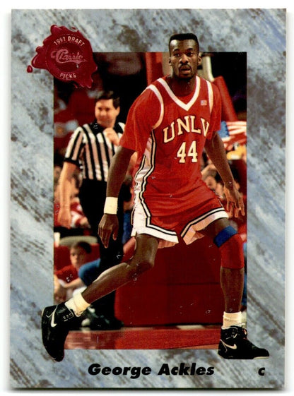 1991-92 Classic George Ackles Rookie UNLV Runnin' Rebels #167