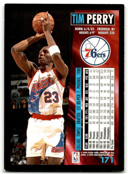 1994-95 Fleer Tim Perry Philadelphia 76ers #171