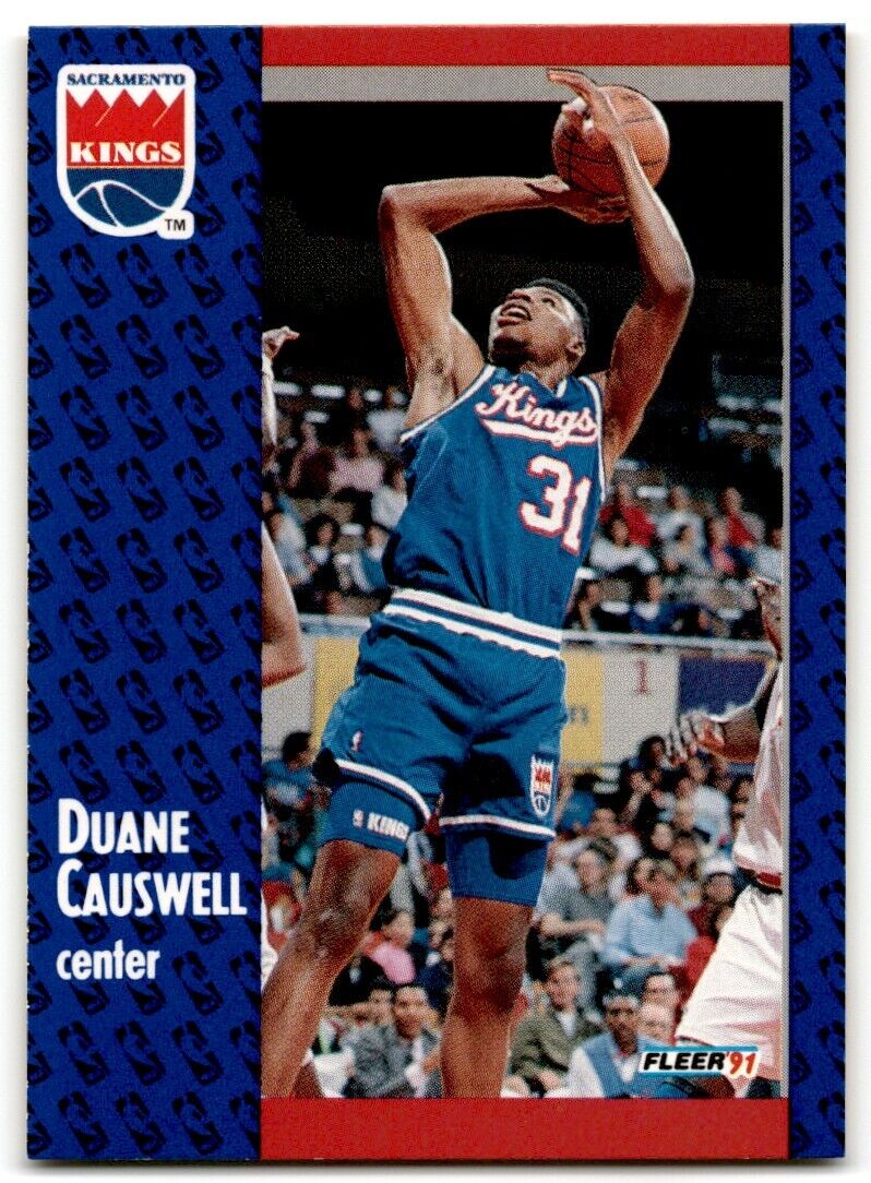 1991-92 Fleer Duane Causwell Rookie Sacramento Kings #175