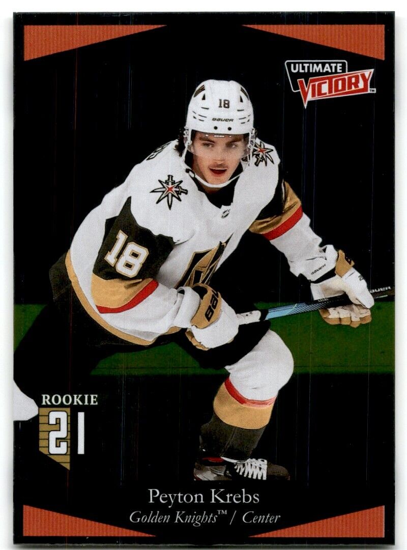 2020-21 Upper Deck Ultimate Victory Peyton Krebs foil Vegas Golden Knights