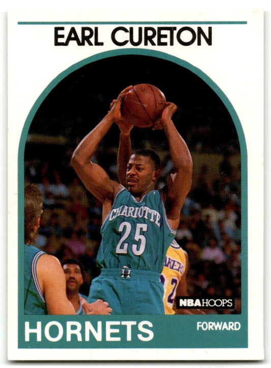 1989-90 Hoops Earl Cureton Rookie Charlotte Hornets #112