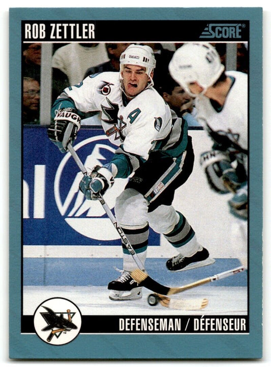 1992-93 Score Rob Zettler San Jose Sharks #191