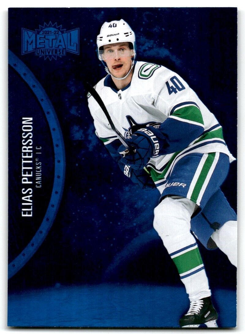 2021-22 Skybox Metal Universe Elias Pettersson Vancouver Canucks #77