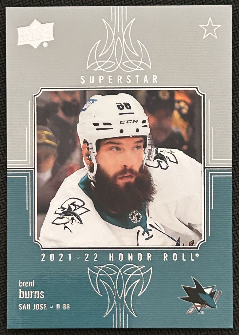 2021-22 Upper Deck Honor Roll Brent Burns San Jose Sharks #HR-88