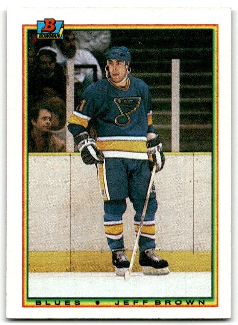 1990-91 Bowman Jeff Brown St. Louis Blues #25