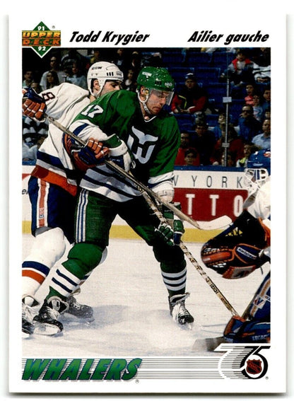 1991-92 Upper Deck French Todd Krygier Hartford Whalers #215