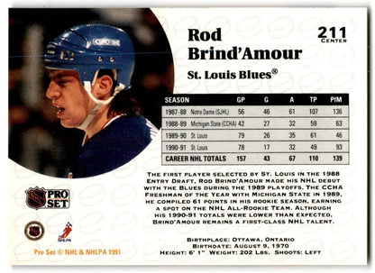 1991-92 Pro Set Rod Brind'Amour St. Louis Blues #211