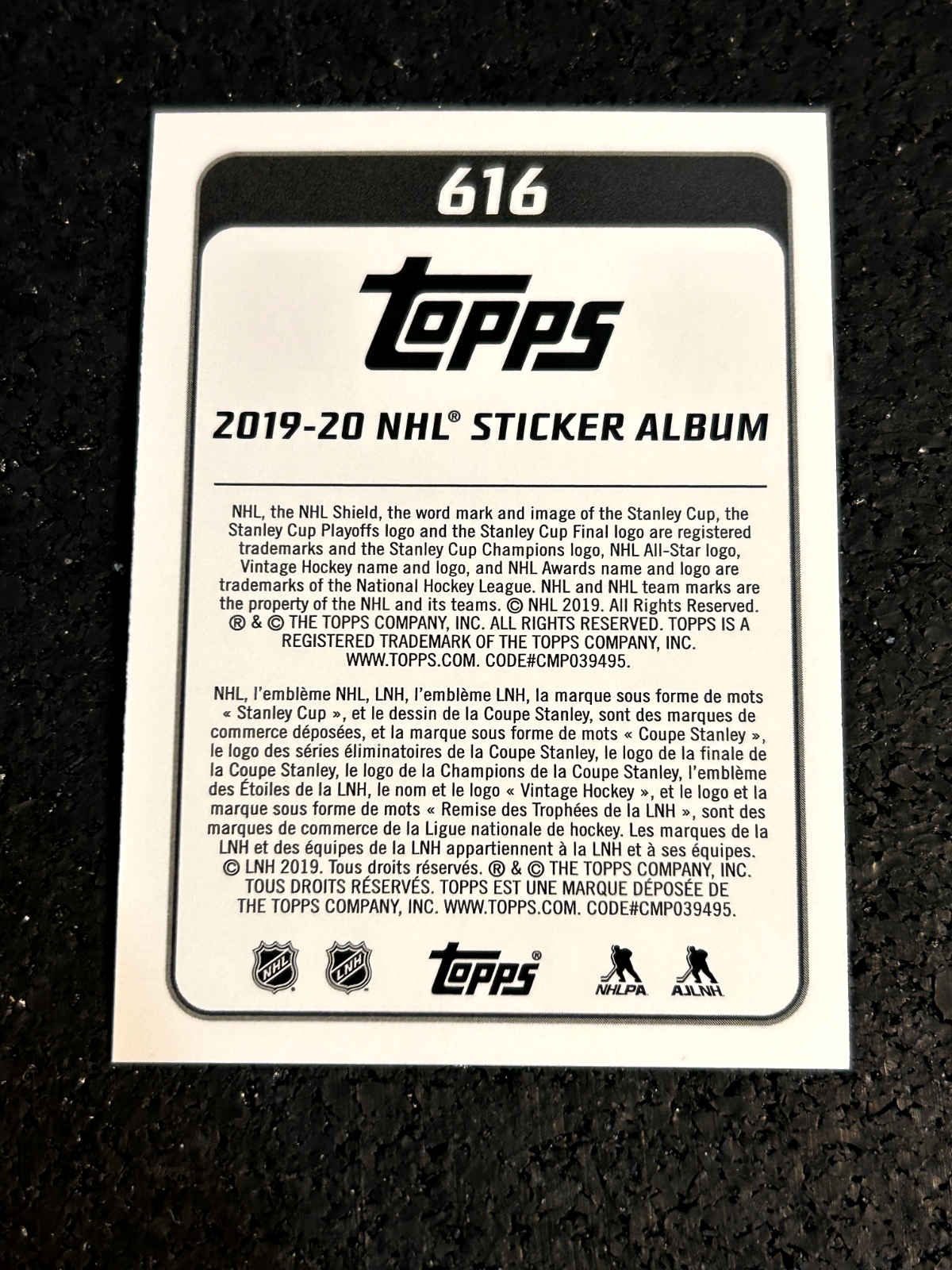 2019-20 Topps NHL Stickers #616 St-Louis Blues - 2019 Stanley Cup Champions