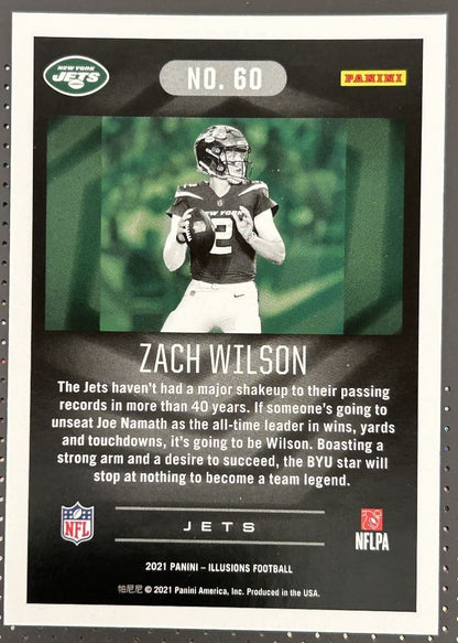 2021 Panini Illusions Zach Wilson Rookie New York Jets #60