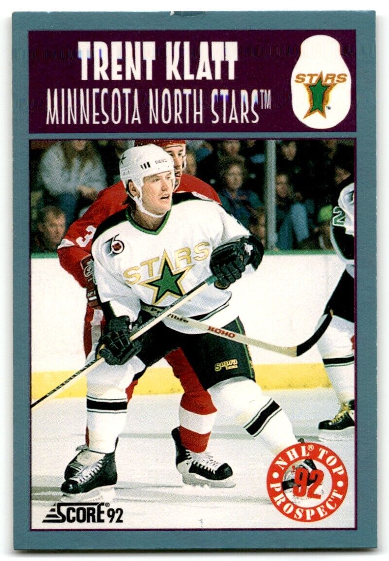 1992-93 Score Canadian Trent Klatt Rookie Minnesota North Stars #482