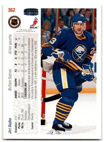 1991-92 Upper Deck French Jiri Sejba Rookie Buffalo Sabres #362