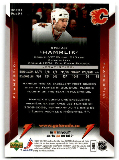 2006-07 Upper Deck Gatorade Roman Hamrlik Calgary Flames #9