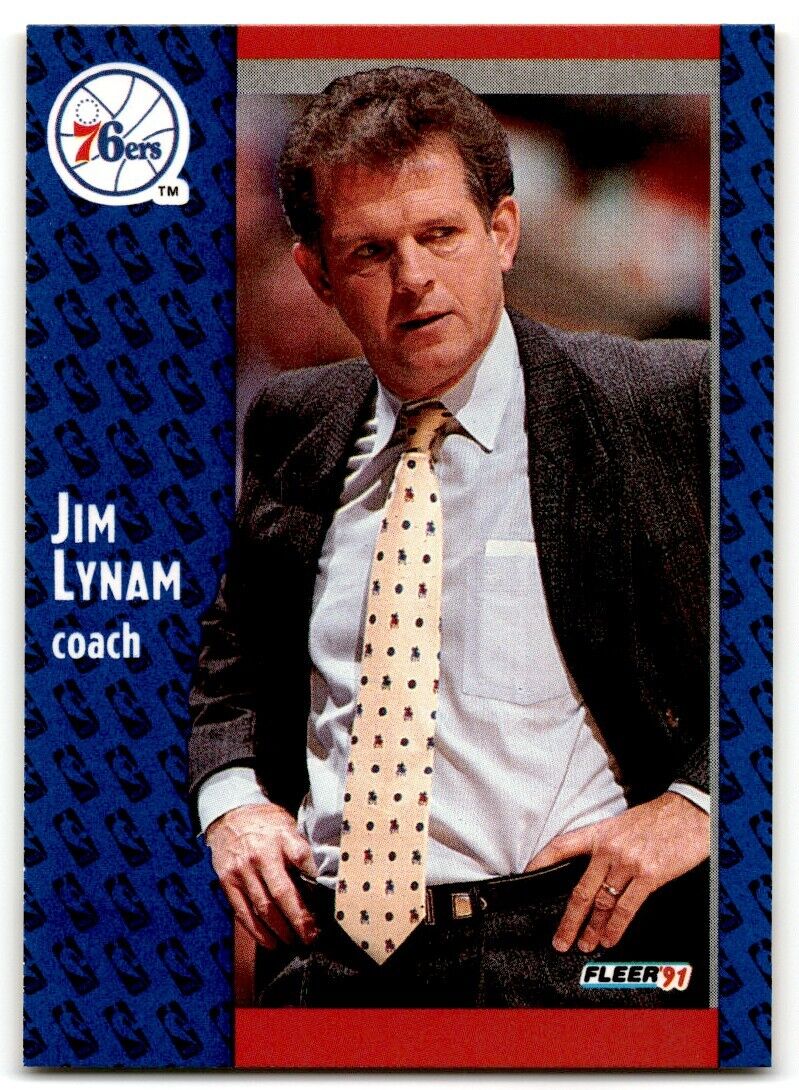 1991-92 Fleer Jim Lynam Philadelphia 76ers #155