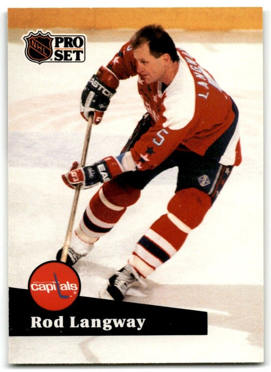 1991-92 Pro Set Rod Langway Washington Capitals #259