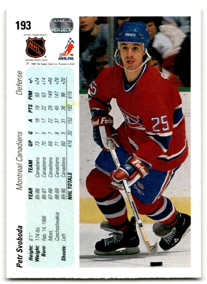 1990-91 Upper Deck Petr Svoboda Montreal Canadiens #193