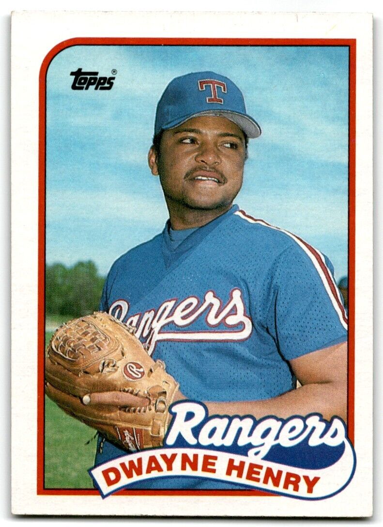 1989 Topps Dwayne Henry Texas Rangers #496