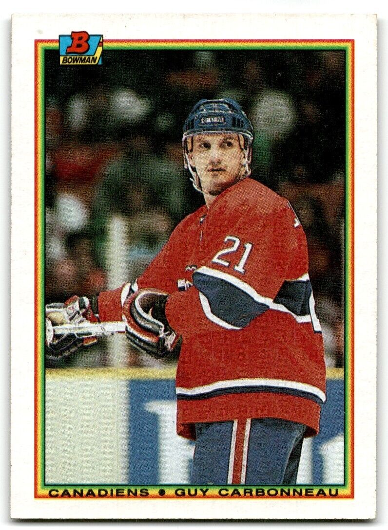 1990-91 Bowman Guy Carbonneau Montreal Canadiens #44