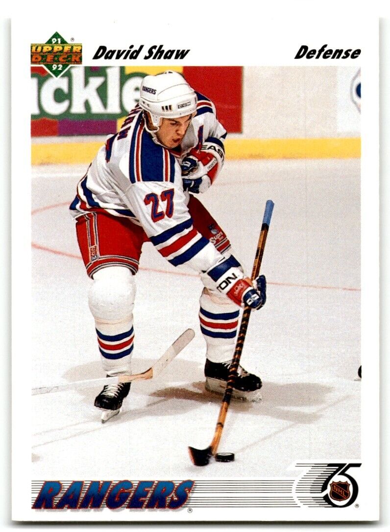 1991-92 Upper Deck David Shaw New York Rangers #409