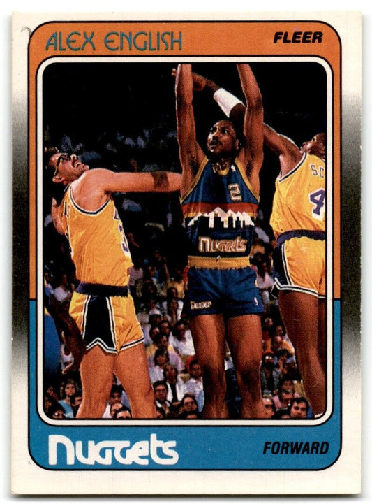 1988-89 Fleer Alex English Denver Nuggets #34