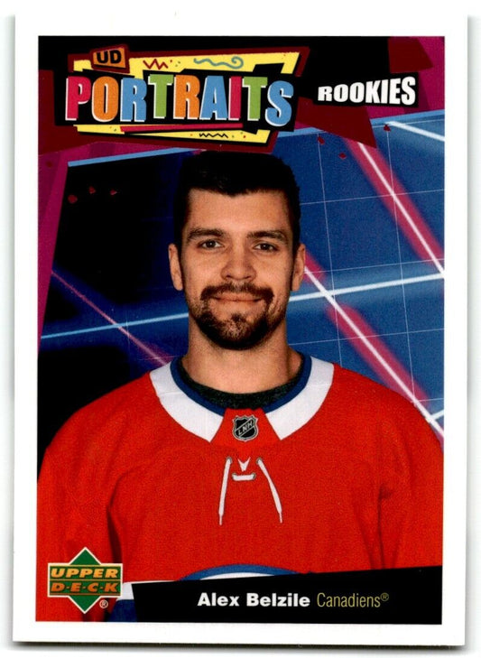 2020-21 Upper Deck UD Portraits Alex Belzile Rookie Montreal Canadiens #P-85