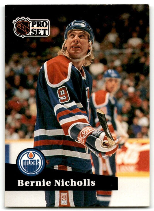 1991-92 Pro Set Bernie Nicholls Edmonton Oilers #386